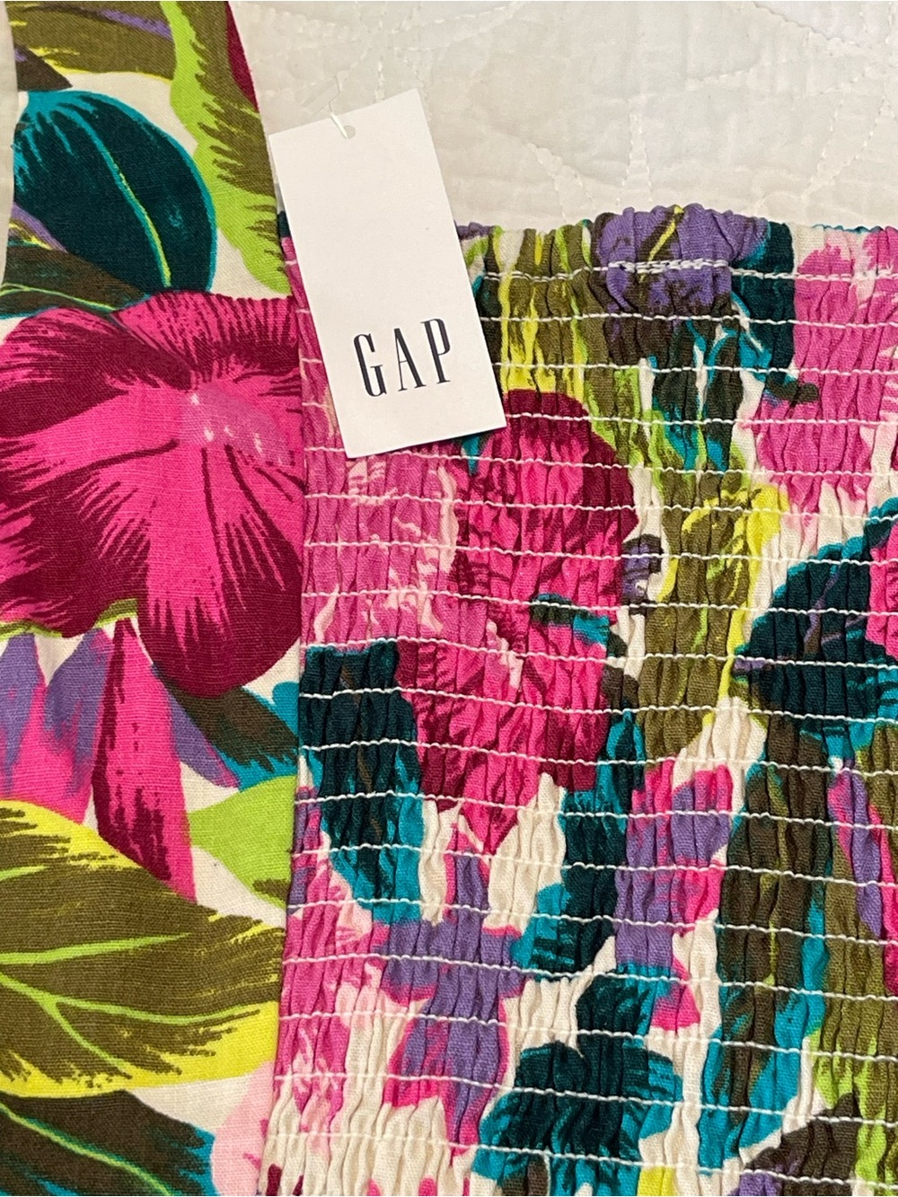 CLOSET CLOSEOUT SALE - GAP Tropical Floral Square-Neck Camisole Top - NWT - Picture 4 of 9